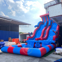 Tobogán Inflable Hulk, Toboganes Inflables de Agua Alibaba, Tobogán Inflable de Agua con Piscina