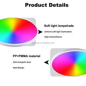 Plafonnier rond Tuya WIFI double mode RGB+WW+CW AC220V 24W Smart <span class=keywords><strong>Life</strong></span> pour Alexa Google Assistant, lampes à intensité variable effet <span class=keywords><strong>illusion</strong></span> - Product Image 4