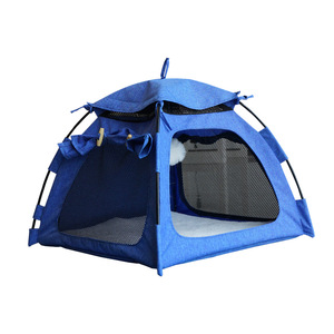 Tente-cave pliable en coton et lin pour animaux de compagnie, lit pour chien et chat, <span class=keywords><strong>tipi</strong></span> pour animaux de compagnie <span class=keywords><strong>avec</strong></span> coussin pour chiens et chats - Product Image 4
