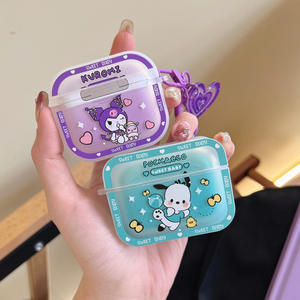 Poupée 3D pochacco avec cloche ornements bracelet écouteurs étui pour <span class=keywords><strong>Apple</strong></span> AirPods <span class=keywords><strong>Air</strong></span> Pods 1 Pro <span class=keywords><strong>2</strong></span> 3 housse casque boîte - Product Image 3