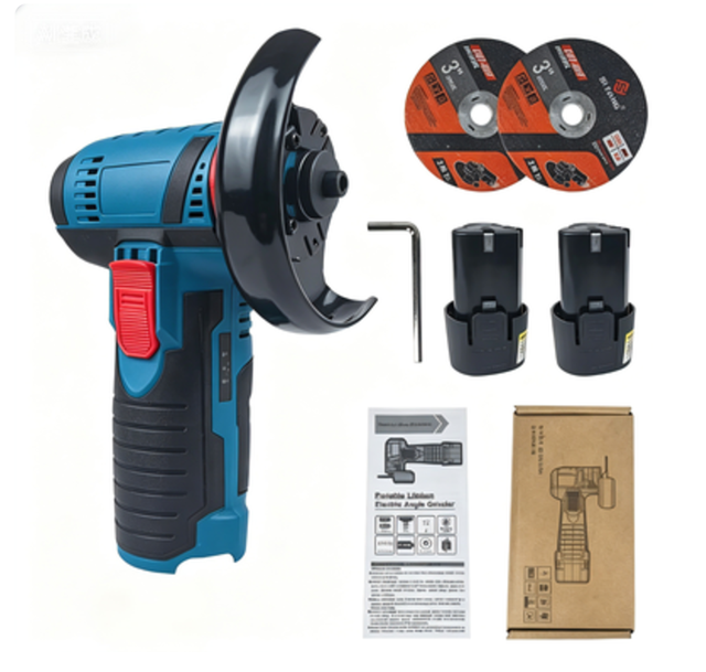 Y. D Cordless Angle Grinder, Mini Electric Grinder for Cutting, 12v Battery Powered Electric Tool