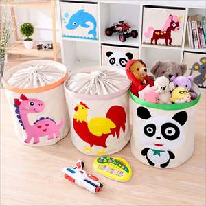 Versatile Foldable Canvas Storage Basket with Drawstring <b>Organizer</b> Bins for Dirty Laundry Hamper - Product Image 3