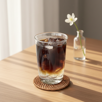 Vente en gros de gobelets en verre borosilicate de haute qualité 400 ml/500 ml, tasse à café de qualité supérieure, style vintage, grande capacité, utilisation hôtelière