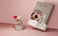 Jeu de blocs de construction de dessin animé 3D Mini boîte à musique d'ours de confession jouet modèle éducatif avec cadeau musical pour les enfants