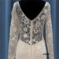 Manches longues cristal princesse musulmane mariée dentelle dubaï robe de mariée jacember robes de mariée