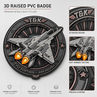 Écusson d'aviation 3D personnalisé en TPU, badge de pilote de l'équipage aérien en relief pour veste de vol, sac à dos, chapeau et accessoires vestimentaires