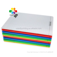 Agenda — livre d'exercice en polypropylène, 96 Pages, 17x22 cm, grands carrés, couverture en plastique, couleurs assorties