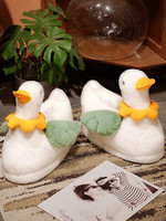 Femmes mignon dessin animé canard forme intérieur pantoufles hiver marque fourrure adultes chaussures doux coton tissu fête Occasion