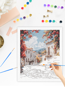 CHENISTORY Kit Pittura con Numeri Fai da Te per Adulti, Paesaggio Urbano e <span class=keywords><strong>Auto</strong></span>, Artigianato per Decorazioni Casa, Regalo - Product Image 3