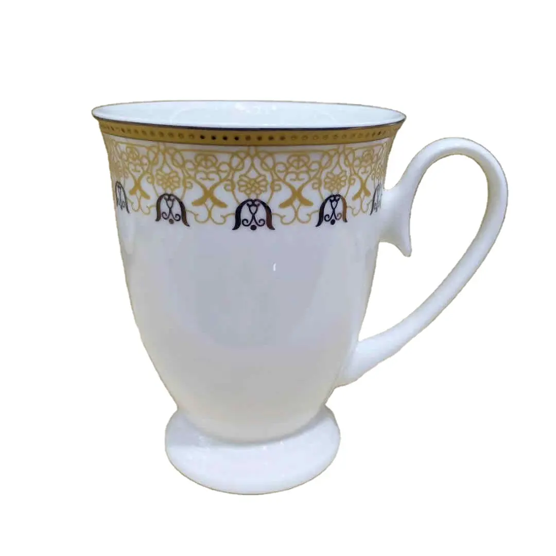 Hotsale Tùy Chỉnh Hoàng Gia Top Grade Gốm Mug 12Oz Xương Trung Quốc Trà Cốc Cốc Sữa Với Decal