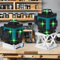 Niveau automatique professionnel à 16 lignes 4D à vente chaude avec mode pulsé, alignement laser vert 4D