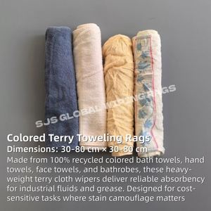 Trapos de Limpieza de Colores de 10 kg, 100% Algodón, Multiusos, para Mantenimiento Industrial - Product Image 2