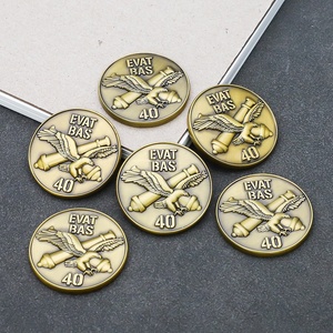 Moneta Commemorativa 3D in Metallo Smaltato di <span class=keywords><strong>Alta</strong></span> Qualità con Aquila e Fortezza, Personalizzabile, per Regalo - Product Image 4