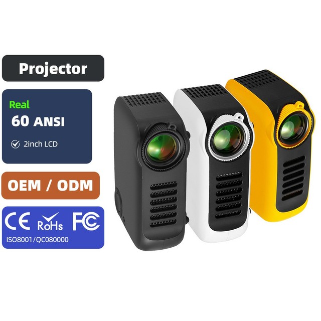 Cheap CE LED Projector MINI Portable Smart Game Home Theater LCD DLP 4K Android HIFI Stereo Eye-Friendly 3D Ready A2000