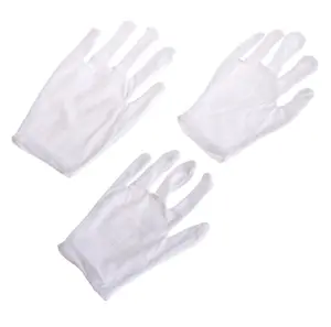 Çocuk beyaz eldivenler saf pamuk izle performans anaokulu görgü ince bayrak bekçi öğrenci dans beyaz eldivenler