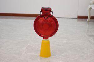 الشمسية قمع مخروطي الشكل للمرور مصباح تحذير وامض أدى ضوء تحذير حركة المرور المنتج - Product Image 5