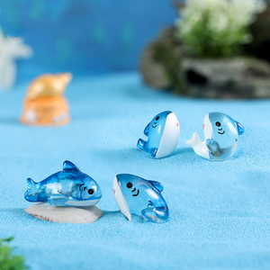 Figuras de Tiburón de Resina de Dibujos Animados, Miniaturas para Decoración de Paisajes, Mini Adornos de Animales Marinos, Accesorios para Manualidades - Product Image 5