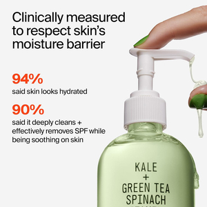 Groothandel Gezichtsreiniger Boerenkool + Groene Thee Dagelijks Gezicht Wassen Zachte Make-Up Verwijderaar Met Antioxidanten Voor Gloeiende Huidreiniger - Product Image 5