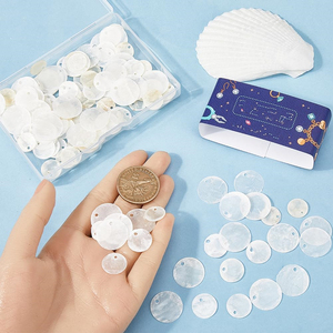 Charmes en coquille <span class=keywords><strong>de</strong></span> capiz <span class=keywords><strong>de</strong></span> 1,5 cm, pendentifs en vrac, petites perles <span class=keywords><strong>de</strong></span> <span class=keywords><strong>moule</strong></span>, perles <span class=keywords><strong>de</strong></span> nacre blanche naturelle, polies, écologiques, pour <span class=keywords><strong>la</strong></span> fabrication <span class=keywords><strong>de</strong></span> bijoux - Product Image 3