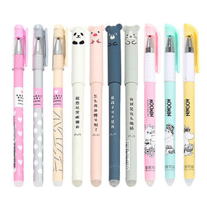 Étudiants Kawaii papeterie 50 + 3 pièces ensemble de stylos effaçables 0.5mm poignée lavable magique effaçable Gel stylo recharges tige bleu noir stylo à encre - Product Image 4