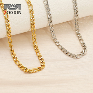 Zogxin Figaro Chain Necklace 18k Stainless Steel Gold Silver Unisex Jewelry Gift Fashion Chain - Product Image 1
