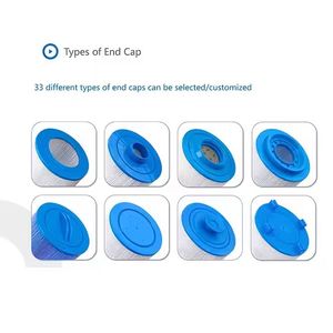 Cartouche filtrante pour <span class=keywords><strong>piscine</strong></span> extérieure et spa 6CH-940, média de filtration antibactérien pour bain à remous, bouchons bleus, 45 pieds carrés - Product Image 4