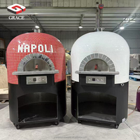 Four à pizza rotatif automatique commercial, électrique et à gaz, pour pizzerias et boulangeries, pour le maïs, les noix et le soja