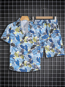 Chemise d'été à fleurs hawaïennes décontractée <span class=keywords><strong>pour</strong></span> hommes, costume de plage mince <span class=keywords><strong>pour</strong></span> les <span class=keywords><strong>vacances</strong></span> en bord de mer, les voyages et les couples - Product Image 6