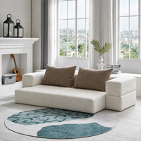 Canapé-lit contemporain pour deux personnes, convertible en lit d'appoint, matelas inclinable avec coussins superposés pour salon et chambre à coucher