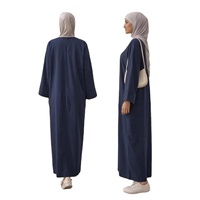 Robe Abaya ample et minimaliste moderne pour femme, tenue musulmane élégante et fluide à manches larges pour le quotidien et les voyages