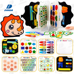 Libro occupato <span class=keywords><strong>gioco</strong></span> da tavolo per il bambino multifunzione Montessori giocattolo sensoriale di base capacità di apprendimento bordo feltro occupato tavola per i bambini - Product Image 2
