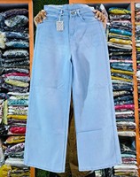 Jean cargo en denim à sequins taille mi-haute pour femme, coupe droite, toutes saisons, nouveau, vente en gros