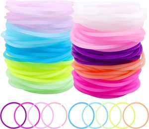 Silicone Colored Rubber Band Women Hair Bands Waterproof Sports <b>Bracelet</b> Elastic Hair <b>Rope</b> Fashion Hair Accessoires - Product Image 2