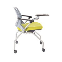 Chaise de conférence pliante au design contemporain pour étudiants avec support pour ordinateur portable Chaise de bureau et bloc-notes de formation pour l'école