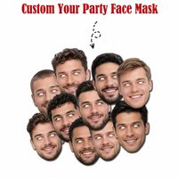 Kits de masques personnalisés avec photo JY pour fêtes, enterrements de vie de jeune fille et de garçon, anniversaires, décoration de salle de classe