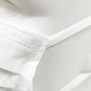 Meistverkaufte Hochwertige Preisgünstige 3-lagige Einweg-Ohrschlaufenmaske Weiß mit Formbaren Nasen- und Mundstreifen für Staubschutz - Product Image 4