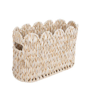 Cesta de almacenamiento tejida Bobai, rectangular, blanca y gris, hecha a mano, para baño, organizador de papel higiénico - Product Image 5