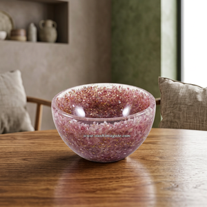Quartz rose bol d'orgone de 3 pouces en gros cristal artisanat pierres naturelles Reiki roches minéraux accessoires de cuisine vaisselle bol - Product Image 2