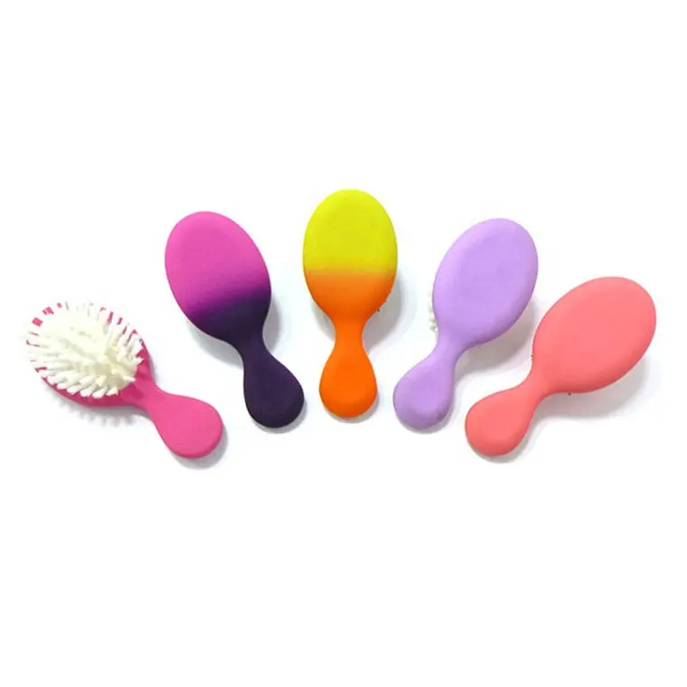 mini hair brush for kids custom colored detangling hair brush