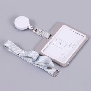 Factory Supply Candy Color Hard ABS Double Sides Clear Identity Badge Card <b>Holder</b> With Flexible Spring - Product Image 5