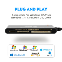 Lector de Tarjetas de Memoria USB3.0 7 en 1 Rocketek para Tarjetas CF MS M2 XD TF