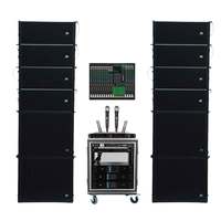 Système de sonorisation PA pour scène avec enceintes Line Array doubles de 8 pouces et subwoofer actif personnalisé de 18 pouces pour mariage et fête
