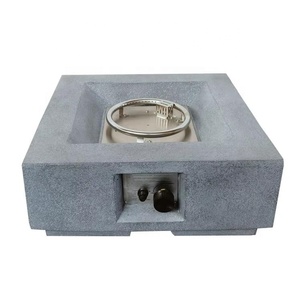 Propane Gas Outdoor <b>Fire</b> <b>Pit</b> <b>Table</b> Square MgO and Metal Garden Decoration 40000-44999 BTU Eco-Friendly - Product Image 4