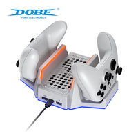 Kipas Pendingin Multifungsi DOBE, Stasiun Pengisian Daya Dual Controller, Dudukan Pengisian Daya Vertikal RGB untuk Aksesoris Game Xbox Series S