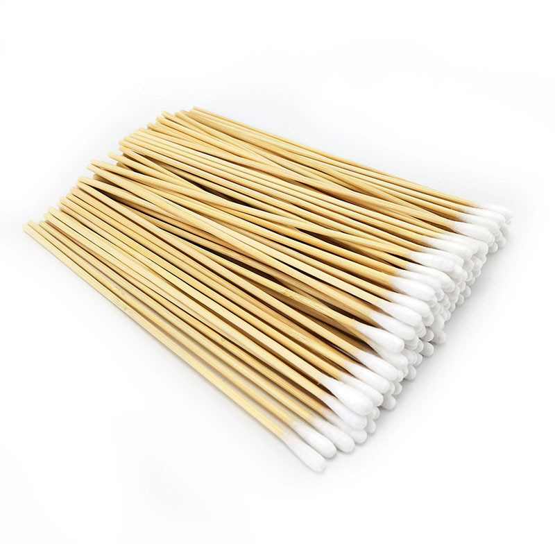 High Quality 100Pcs Wooden Bamboo Swabs