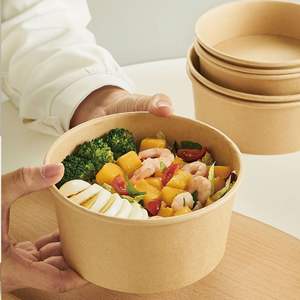 Embalagem de alimentos rápida personalizada, recipientes de logotipo para salada, tigela redonda para sopa, embalagem descartável de alimentos com tampa de papel e tampa de pp - Product Image 2