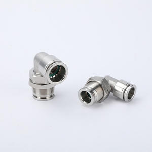 Conectores de Partición PLM de Acero Inoxidable, Conectores Rectos y Curvos, Conexión Rápida a Través de Placa PM6 8 10, Piezas Hidráulicas para Tuberías - Product Image 1