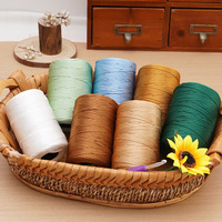 150g 2.5mm 165 Meters Dyed Flat Polypropylene Summer Hat Yarn Knitting Crocheting DIY Hand Knitted Hat Crochet Yarn