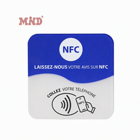 Plaque en acrylique NFC personnalisée avec logo pour avis, menu de restaurants et réseaux sociaux – Autocollant de carte NFC