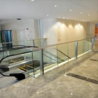 Supports de main courante en acier inoxydable 304 et verre trempé pour escaliers et balcons, design industriel Crwell, avec garantie de 5 ans